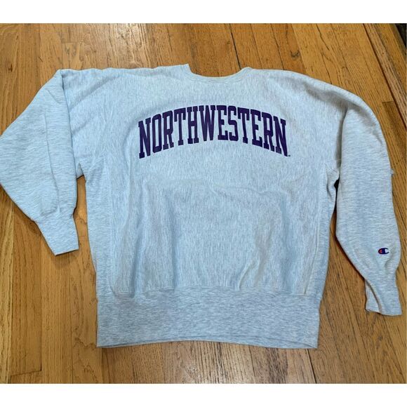 Champion Other - Champion Reverse Weave Vintage 80s Gray NORTHWESTERN College Sweatshirt size XL